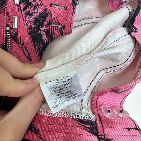 I.AM.GIA Melrose Pant-Tiger Tie-dye Straight Leg Pant Size XS In Pink and Black - Picture 8 of 9